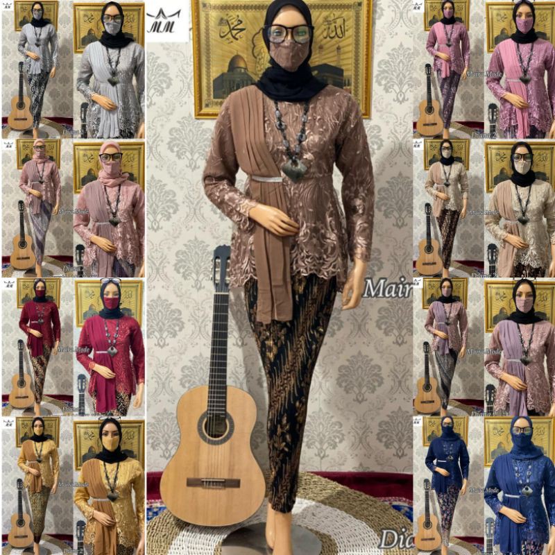 AURORA SELENDANG CERUTY 02 - SETELAN KEBAYA MODERN - BLOUSE DIANA - KEBAYA KEKINIAN - KEBAYA WISUDA