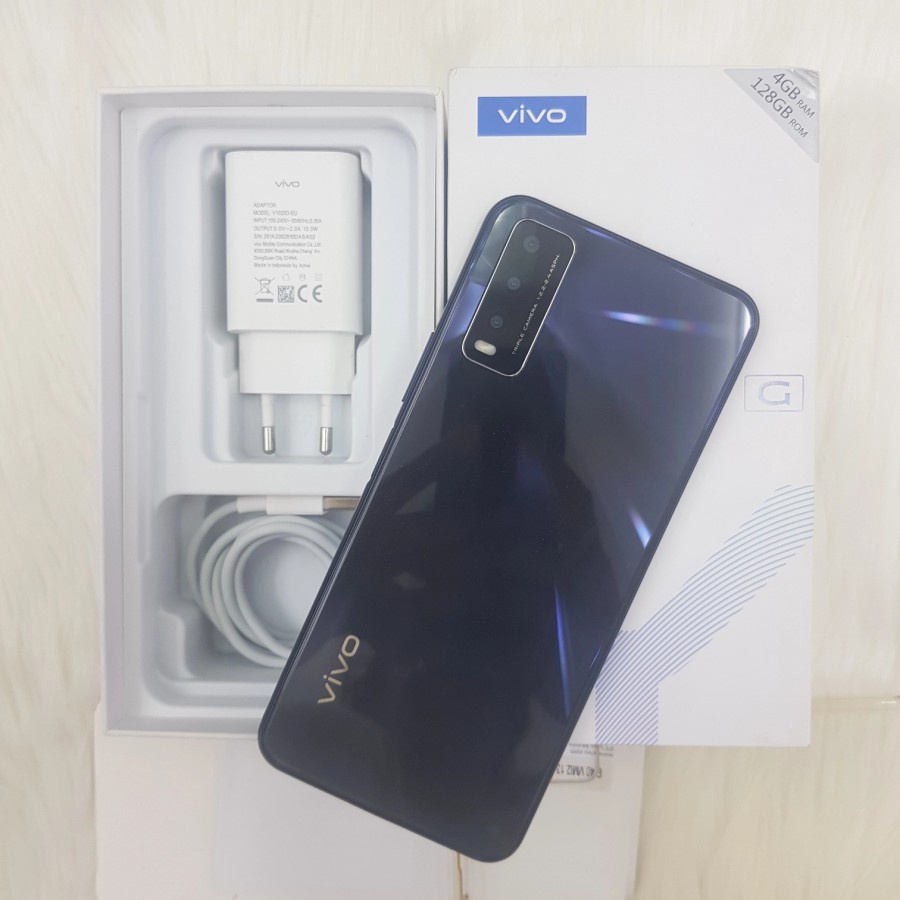 HP Second Vivi Y20s(G) Ram 4GB/128GB Black Fullset Original Mulus