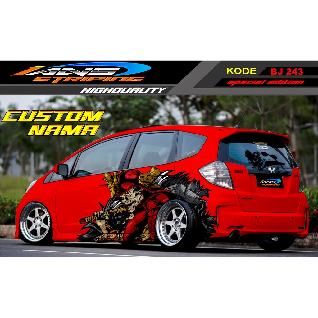 DECAL STICKER MOBIL HONDA JAZZ, BRIO, MOBILIO, AVANZA, AGYA, SIGRA, YARIS / STICKER VARIASI MOBIL