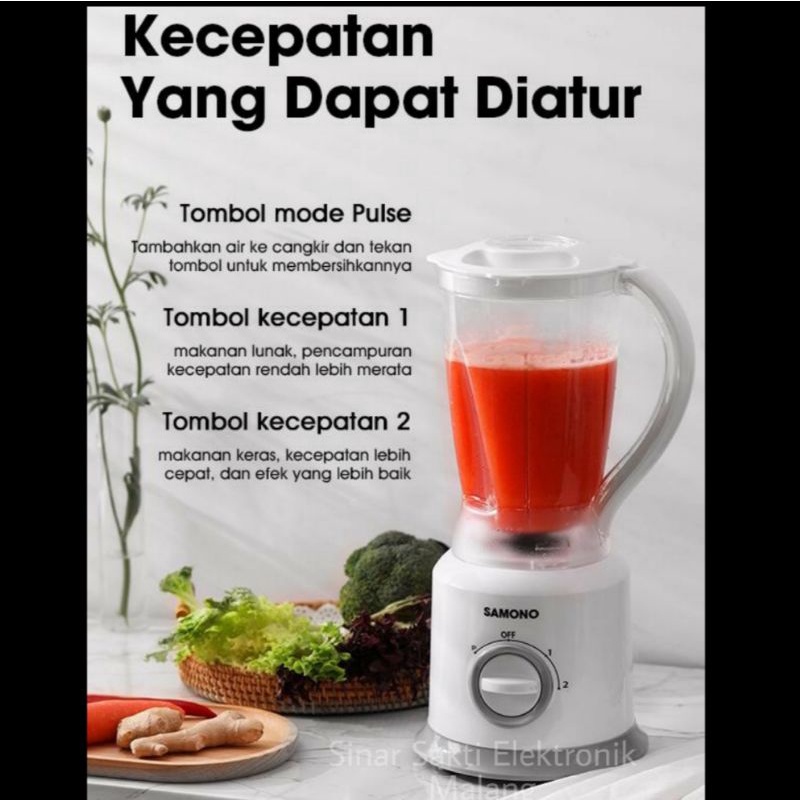 Samono Blender Plastik 2 in 1 Bumbu Buah Multifungsi Garansi