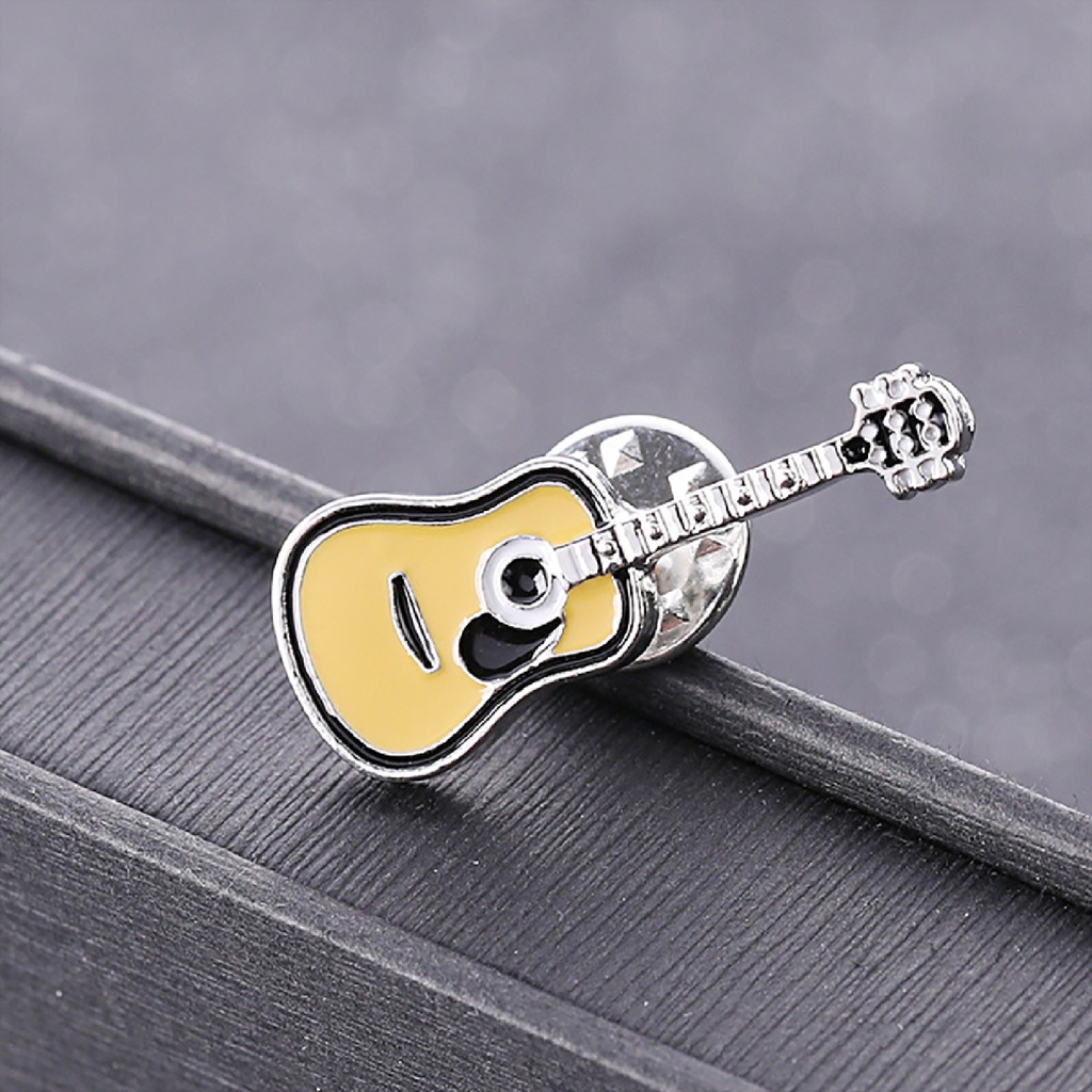 Bros Pin Enamel Bentuk Gitar Untuk Pesta Unisex