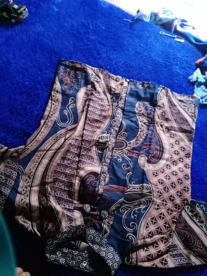 Baju Batik Couple Modern Monalisa Genes Merah Biru Tosca Ungu Orange M,l,xl Asli Pekalongan