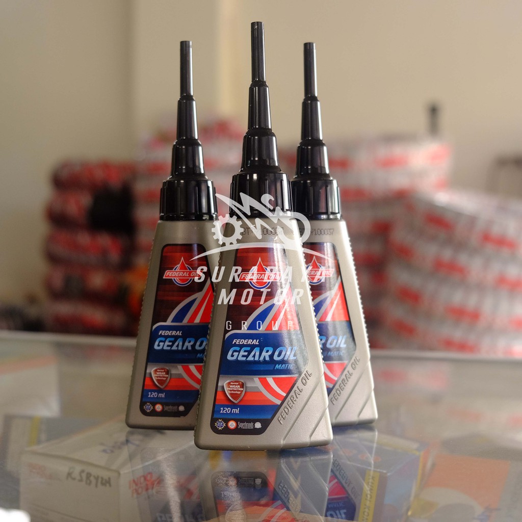 Oli Gardan Federal 120 ml Sepeda Motor Kemasan Baru Tutup Biru Transmisi