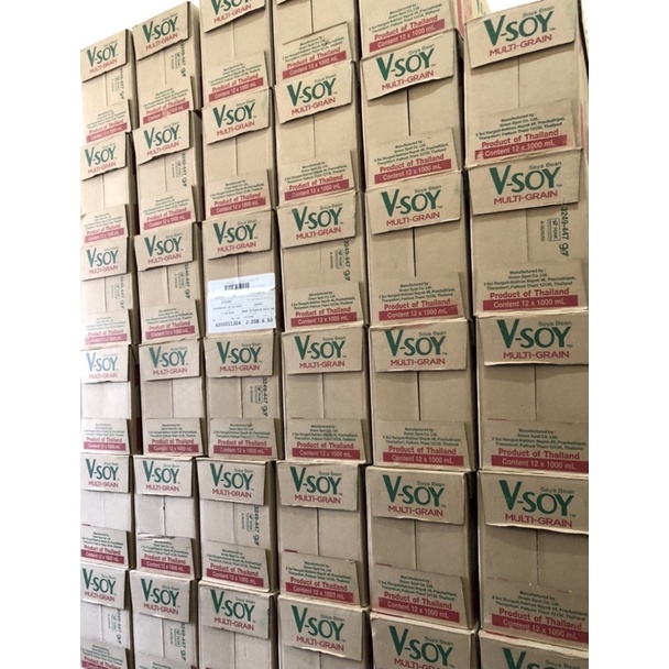 V-Soy Multi Grain 1 Liter - Soya Milk Vsoy Original Susu Kacang Kedelai