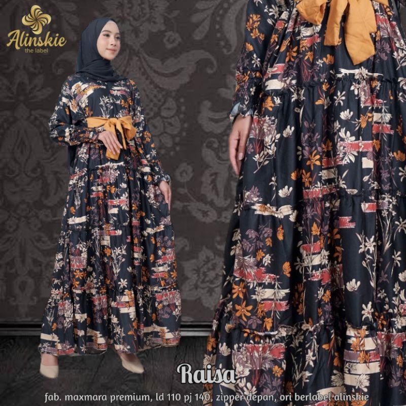 gamis rempel motif bunga