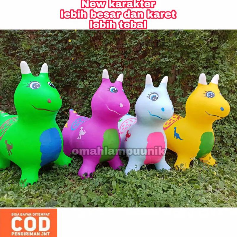 Mainan Anak Jumping Animal Mainan kuda Kudaan Karet New Karakter Lebih Besar