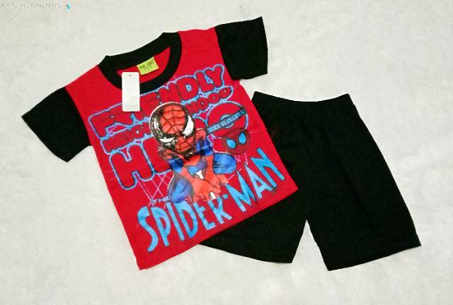 Spiderman baju nyala setelan baju spiderman led lampu nyala