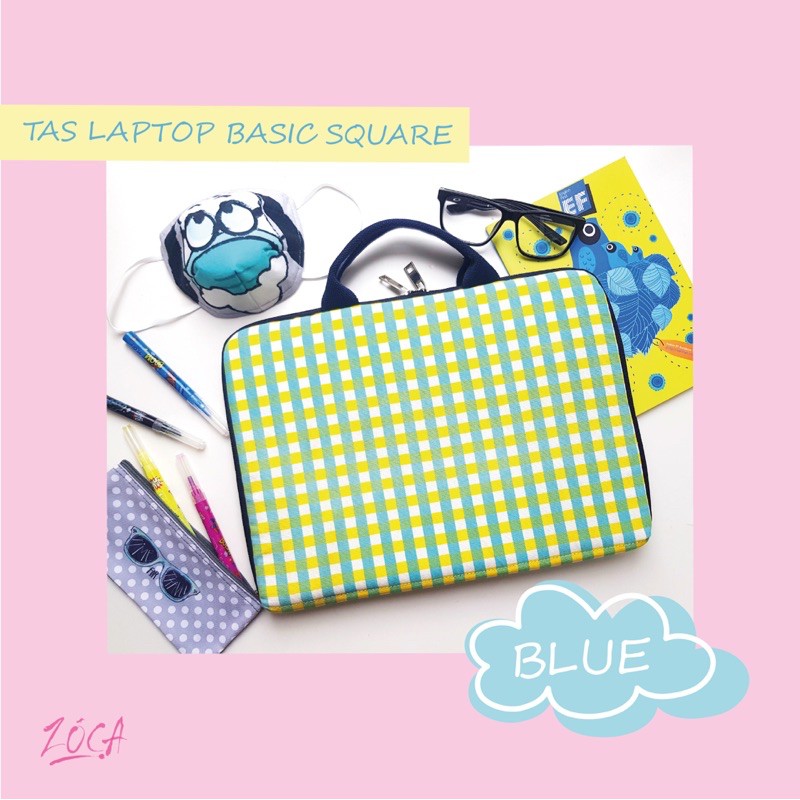 TAS LAPTOP JINJING BASIC SQUARE/ POLKADOT 12'' 14''