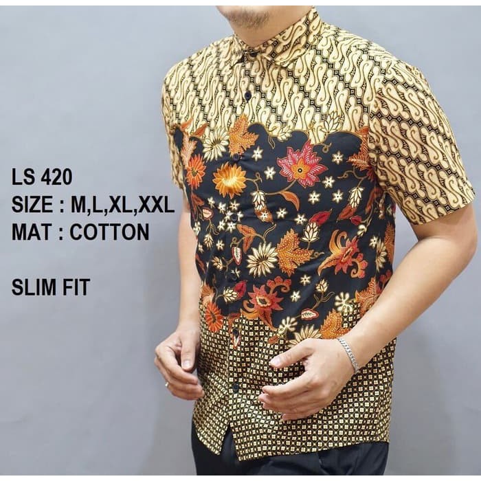 KEMEJA BATIK SLIM FIT / BATIK PRIA SLIMFIT / LS420