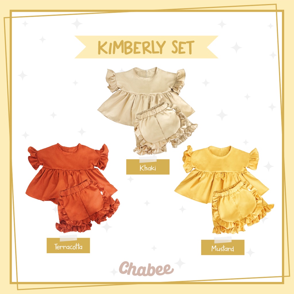 Chabee Kimberly Set  (BONUS Bandana) - Setelan Anak Perempuan