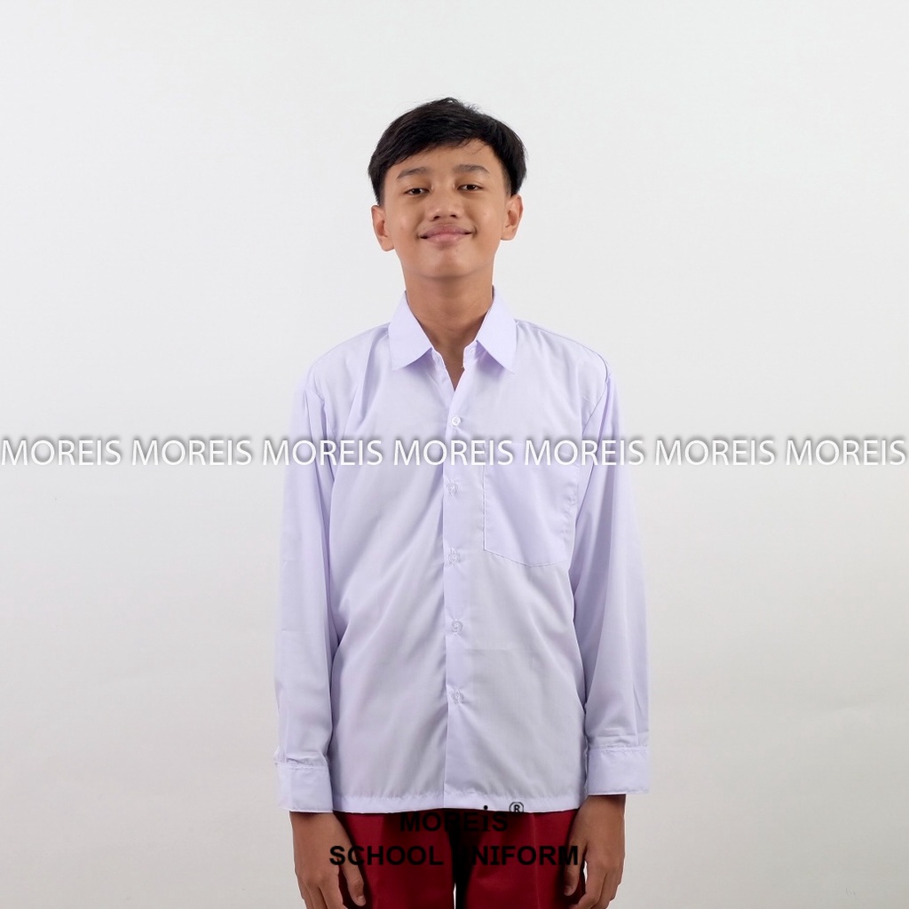 Seragam Baju Putih Polos Lengan Panjang (Anak)