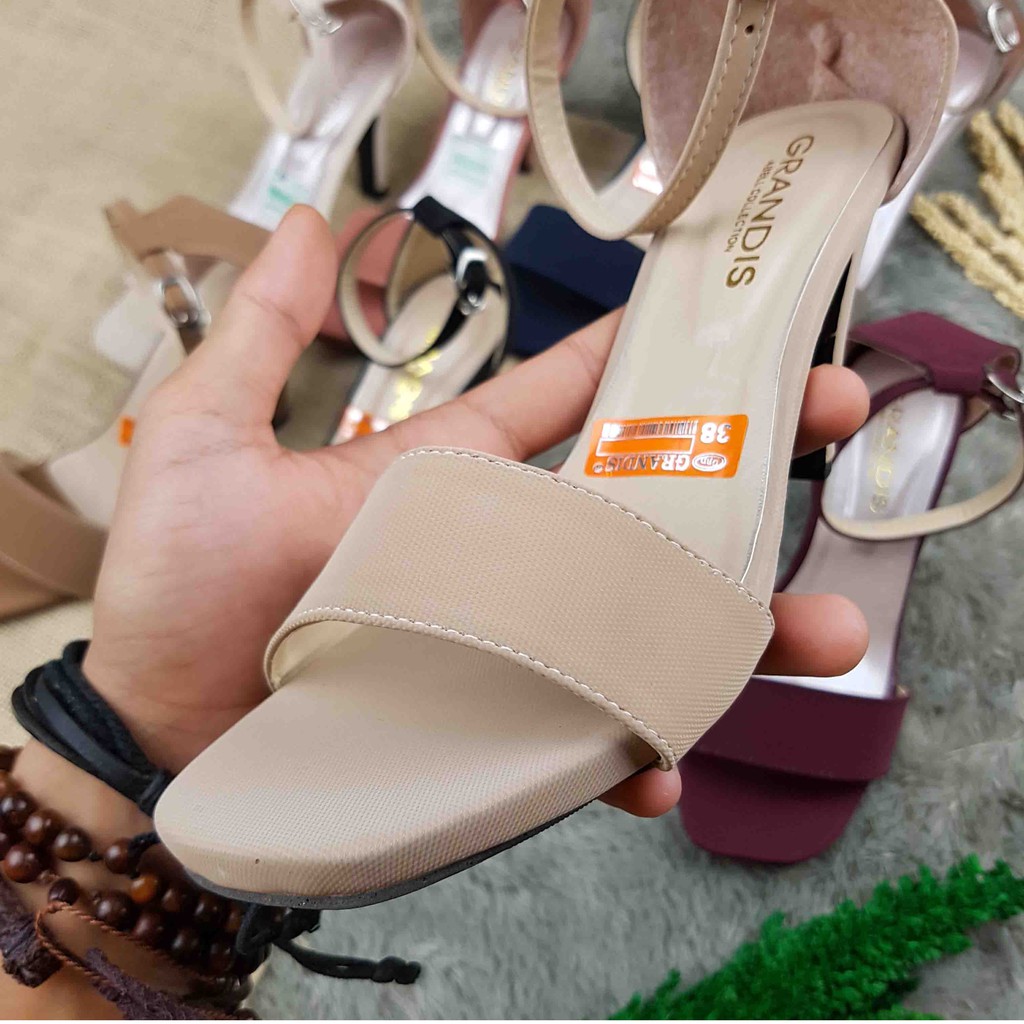 SEPATU HEELS TALI GRANDIS WANITA BEST QUALITY | Sepatu Heels Tali Wanita