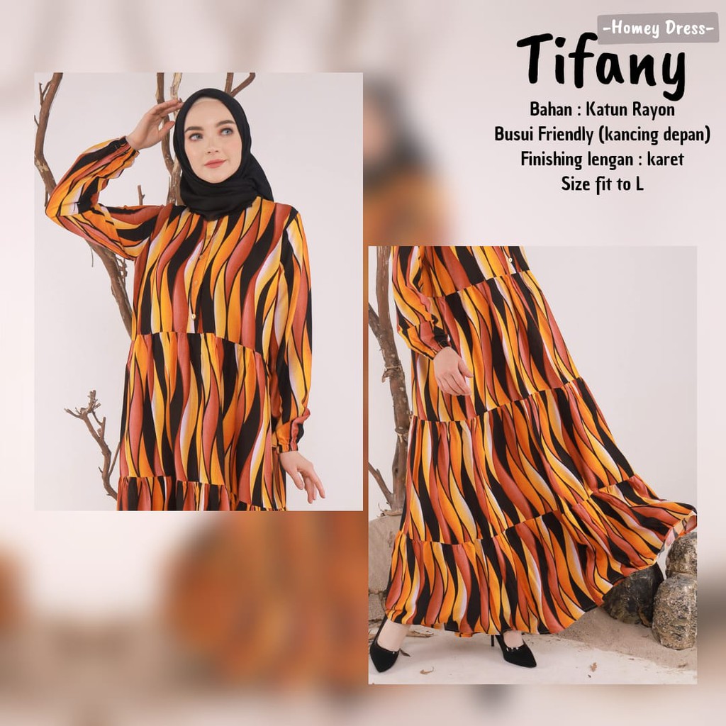 Terbaru - Homey Dress Tifany Gamis Dewasa Jumbo Bahan Katun Rayon Premium Nyaman Dipakai | Bisa Cod