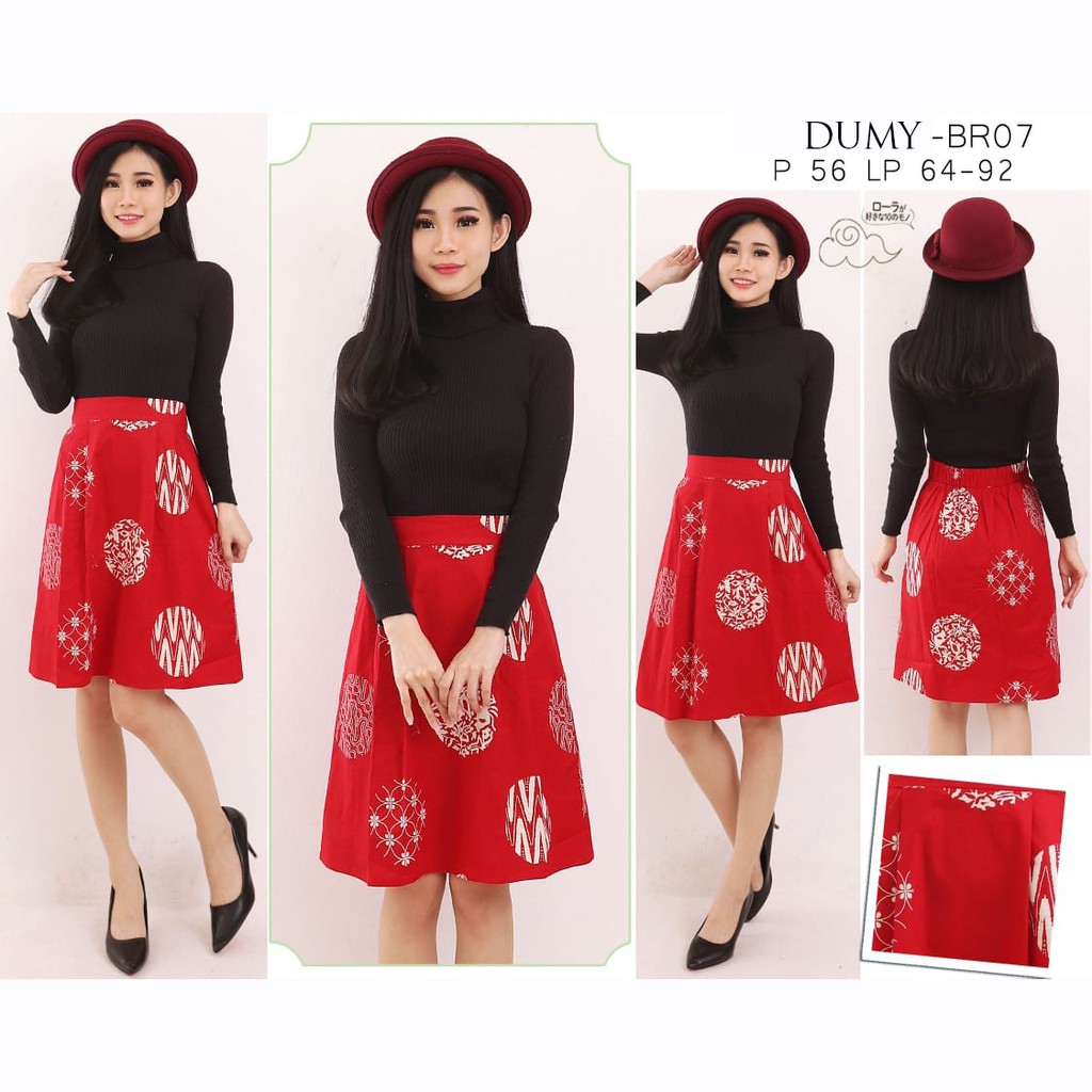 DUMY SKIRT Rok Batik Pendek Wanita  Shopee Indonesia