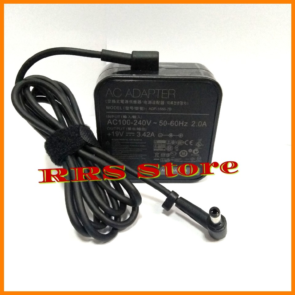 ASUS Original Adaptor Charger Laptop SW1 VBI U1E U1F U2E U6E 19V 3.42A Petak 5.5*2.5 KABEL PISAH