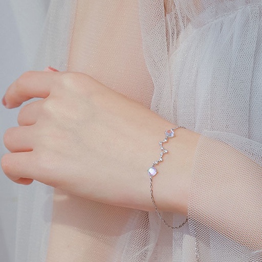 Polaris Bracelet Lucky Seven Star Bracelet Moonstone Girl Bracelet 210807