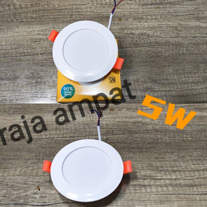 Lampu Downlight Led Murah 5w  1 warna Cahaya Putih /Cahaya Kuning