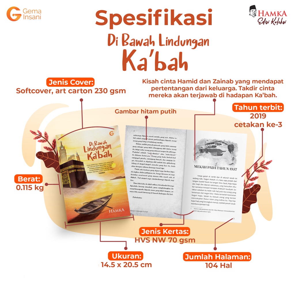 Buku Di Bawah Lindungan Ka'bah - Buya Hamka - Gema Insani 100% Original