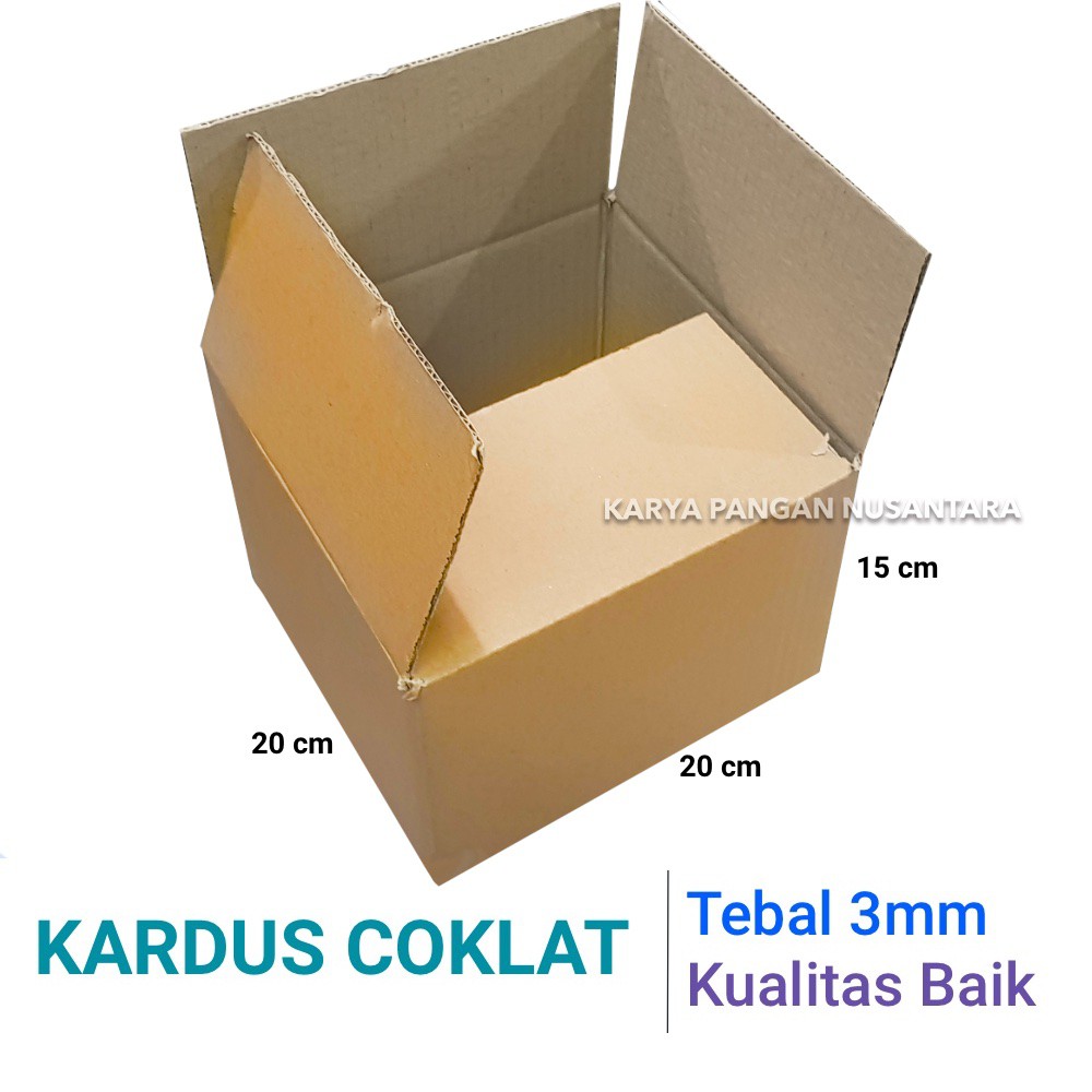 KARDUS COKLAT 20 X 20 X 15 CM / KARDUS POLOS / BOX / KARDUS PACKING