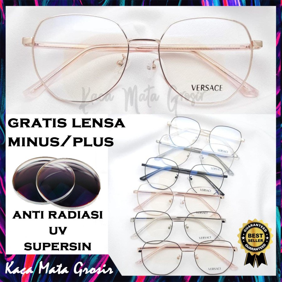 Kacamata Wanita Versace Frame 3056 Bisa Lensa Minus/Plus Anti Radiasi
