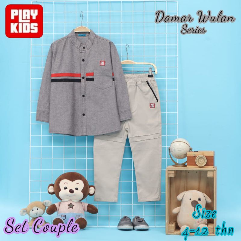 READY Setelan kemeja Couple Damar Wulan Series by Playkids SIZE 4 -12 T*-6