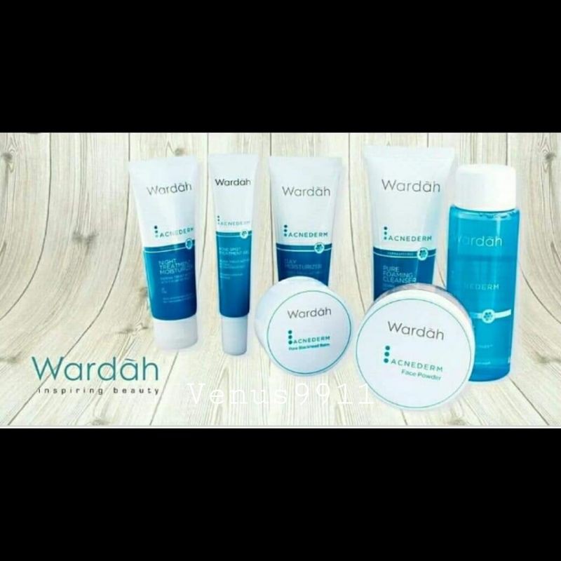 ❤️ WARDAH ACNEDERM SERIES ❤️ FOAMING CLEANSER TONER DAY NIGHT FACE POWDER ACNE SPOT PORE BLACKHEAD