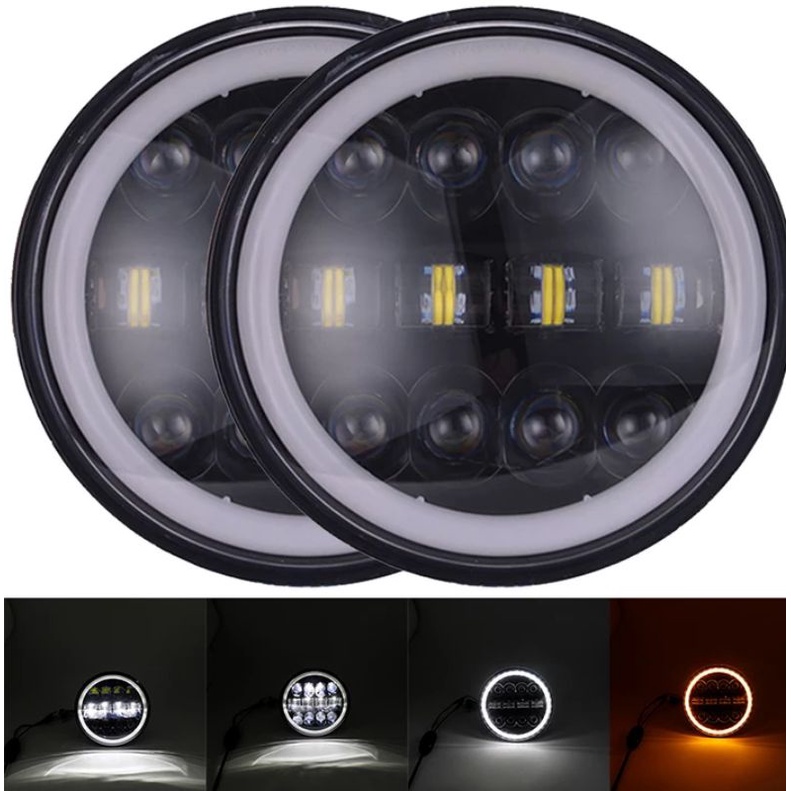 lampu daymaker led 5.7 dan 7  inch ring full  2 warna katana