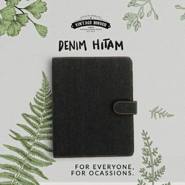 

Binder Denim Hitam 20ring (A5)