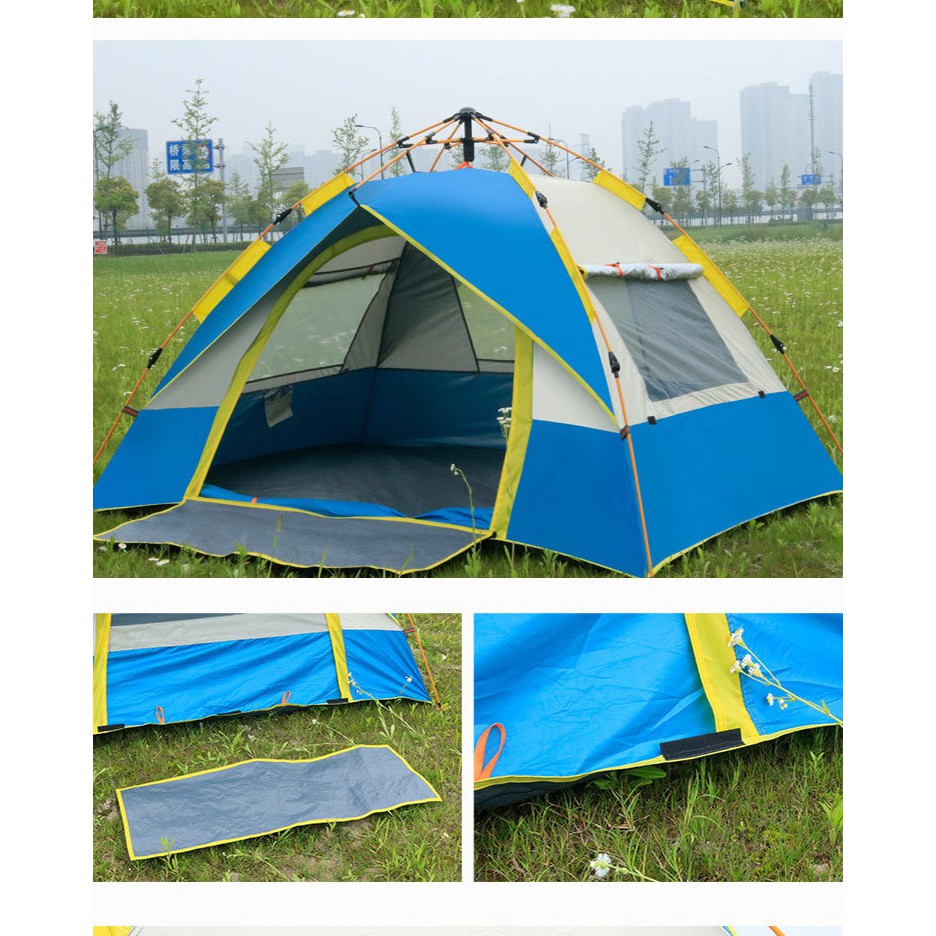 Tenda Camping Otomatis 4-5 Orang Waterproof Tenda Camping Outdoor Kemah Portable