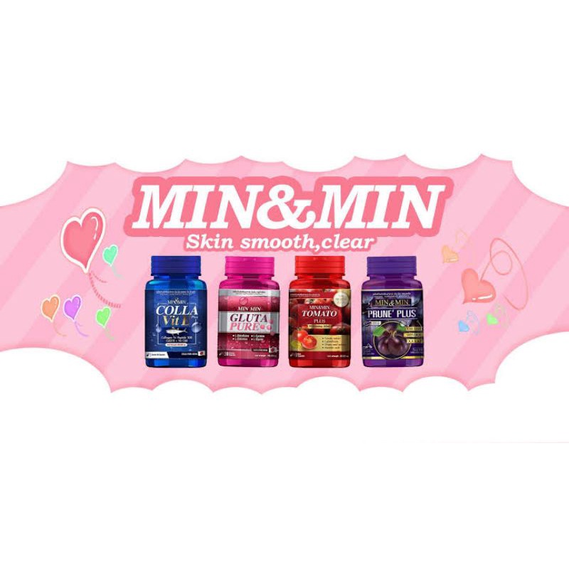 Min Min Tomato / Gluta Pure / Colla Vit E / Prune || Kapsul Pemutih Thailand