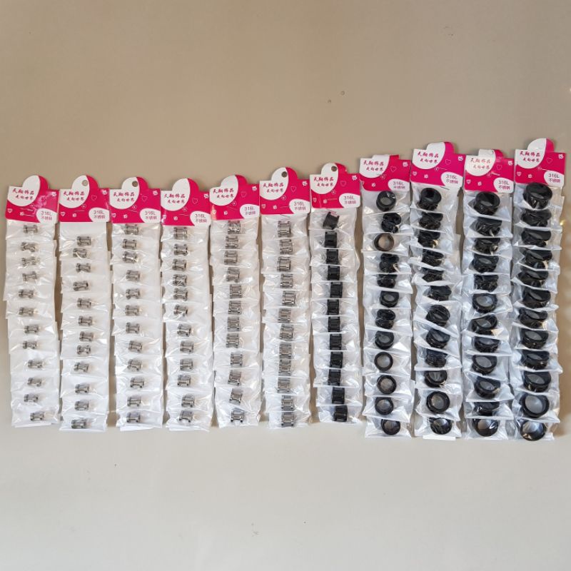 Percing PLONG Stainless Steel Ear Plug Per Lusin 12pcs Grosir