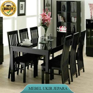 meja makan balero jari jari, meja makan jati, mebel jepara, mebel ukir