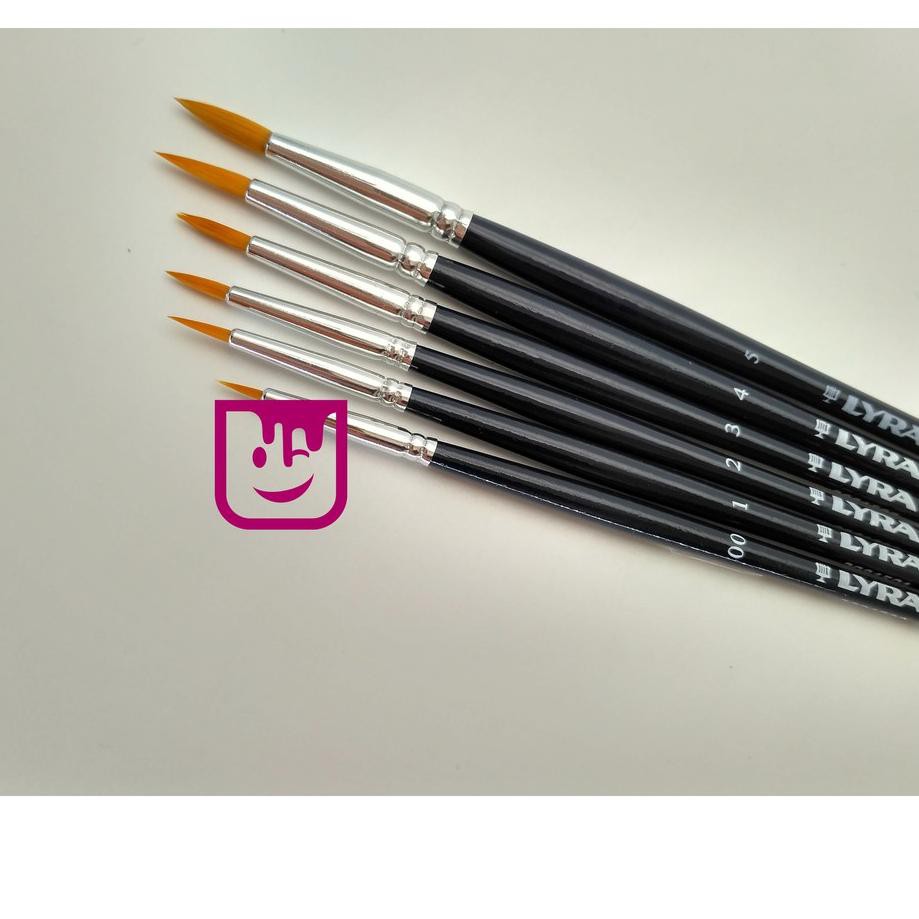 

2297!* Kuas Lyra Bulat 04 - Lyra Art Brush Round No.04 -Kuas Lukis Lyra -Lyra Taklon Art Brush Round