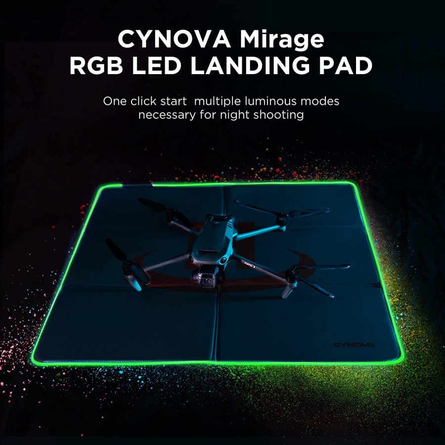 CYNOVA Drone Landing Pad with Led Lights RGB DJi Drone Mini 3 Air 2