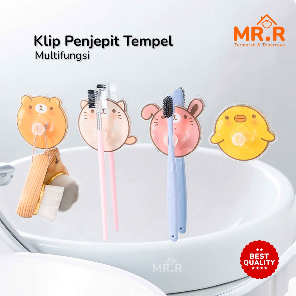 Tempat Sikat Gigi Pulpen Pensil Hook Tempel Dinding Kamar Mandi Gantungan Wastafel ToothBrush Holder