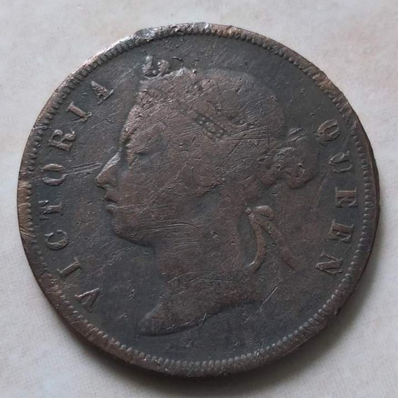 Koin Kuno Straits Settlements Victoria 1 Cent 1873
