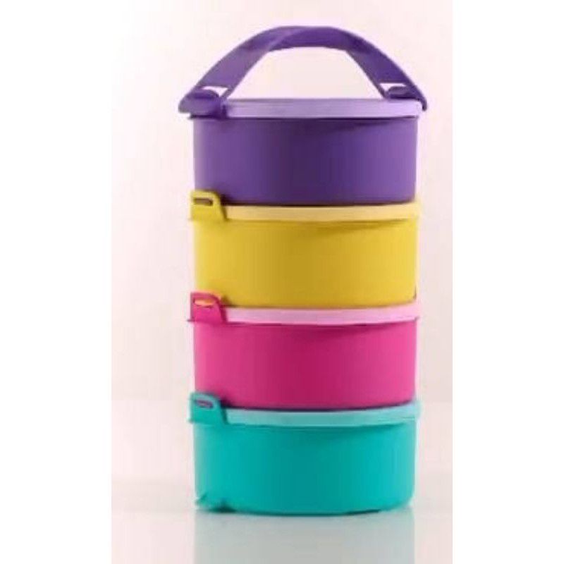 Small Click To Go Round 4 Susun/ Rantang Tupperware