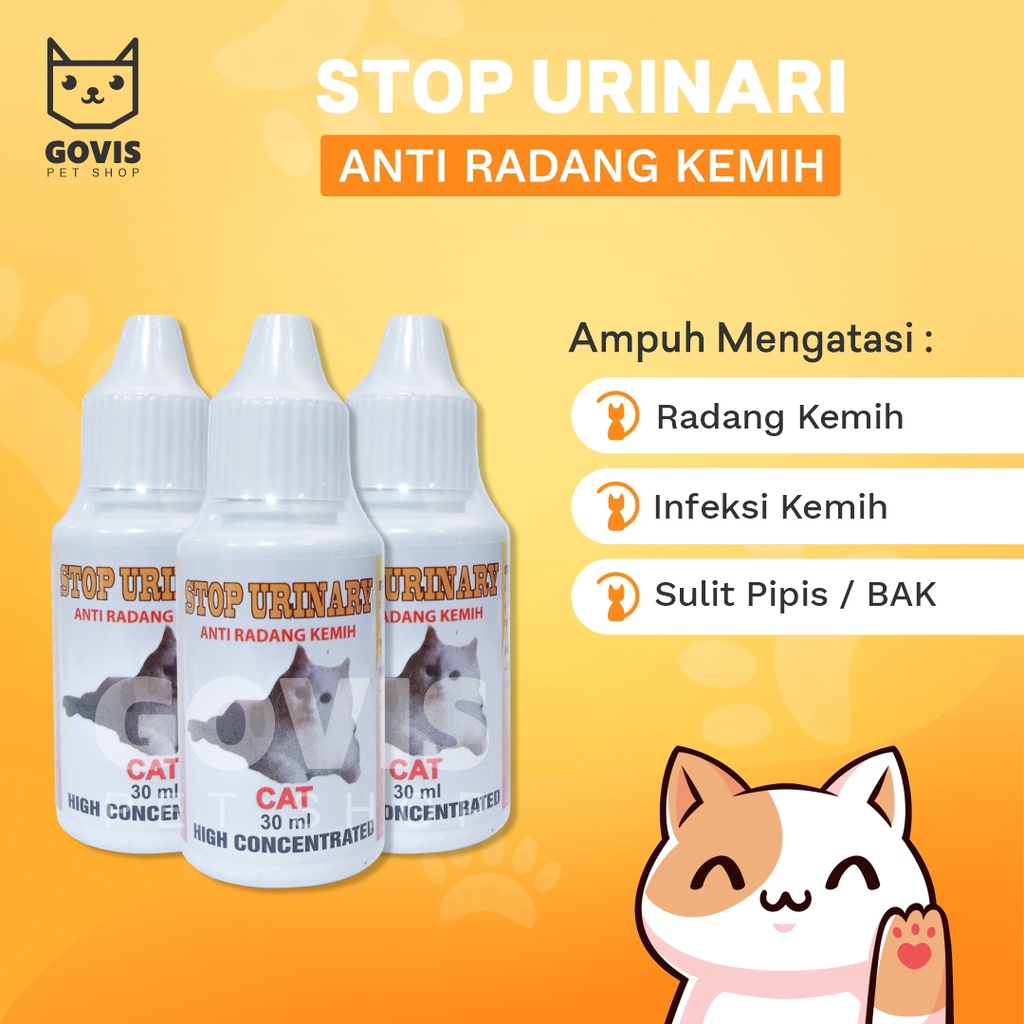 Stop Urinary 30ml Obat Kucing Anti Radang Kemih Susah Buang Air Kecil