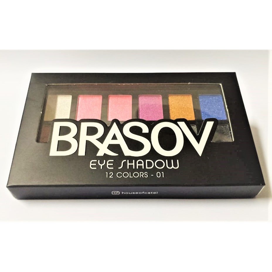 Eyeshadow Palette | Brasov Eye Shadow Palette 12 Warna Palet Eyeshadow Perona Mata Shimmer &amp; Matte