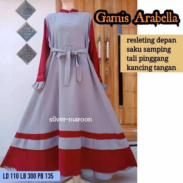 GAMIS ARABELLA NEW PREMIUM COD MAXI DRESS BUSUI