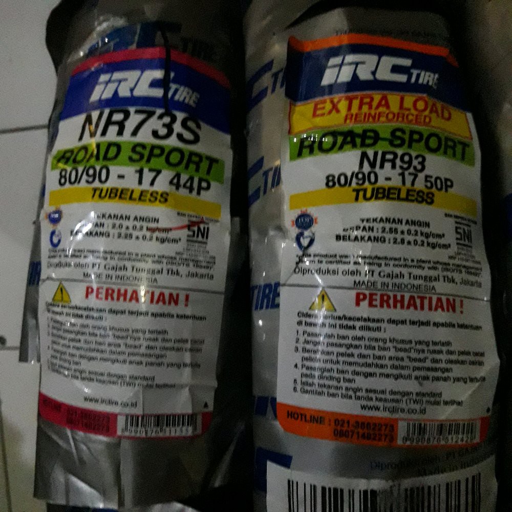 Ban Tubeless 80-90-17 IRC