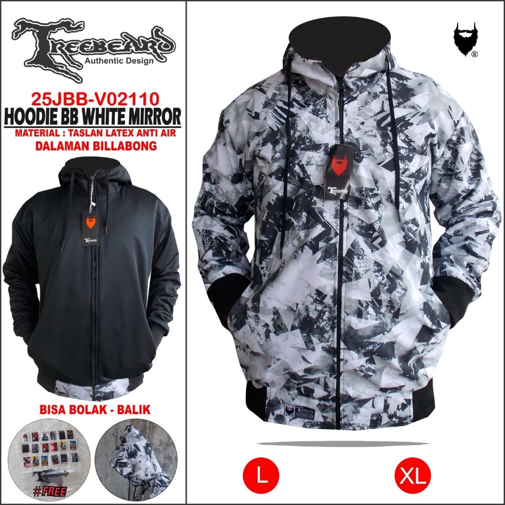 JAKET PRIA  BB 2IN1 TREEBEARD ORIGINAL BOLAK BALIK IMPORT ANTI AIR WATERPROOF