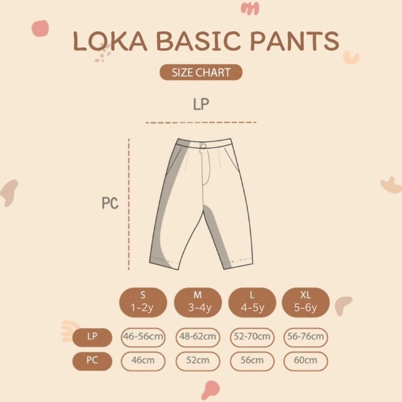 LITTLECAIM - LOKA BASIC PANTS ( celana chinos anak unisex)