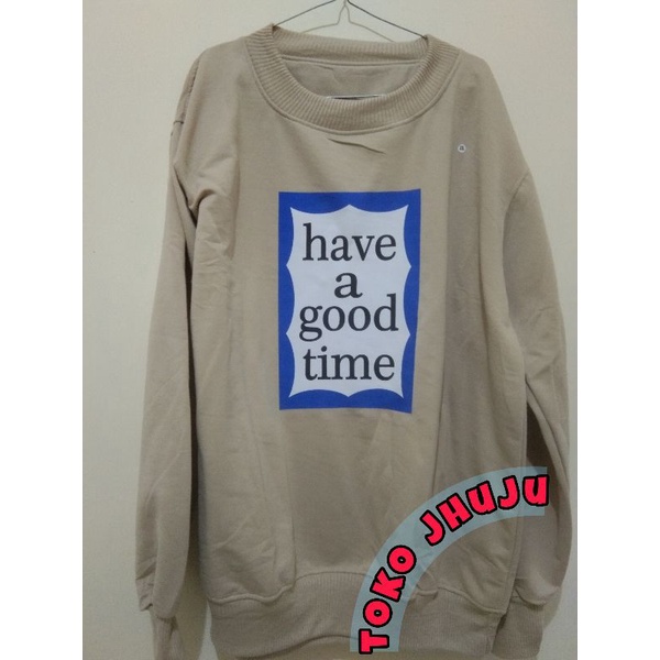 Basic Sweater Treasure Yoon Jaehyuk style Have a Good Time print DTF