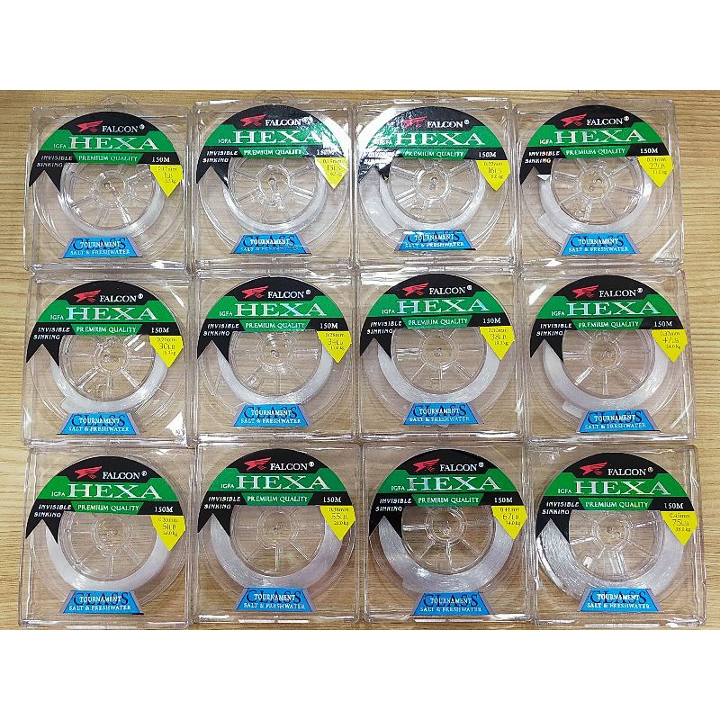 SENAR / LINE MONO FALCON HEXA (Color CLEAR) 150m