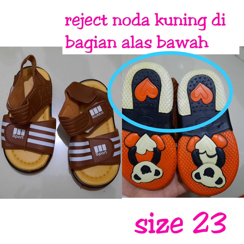 Sepatu Sendal Anak Cewek Cowok Usia 1 2 3 Tahun REJECT Layak Pakai Murah [SENDAL REJECT]