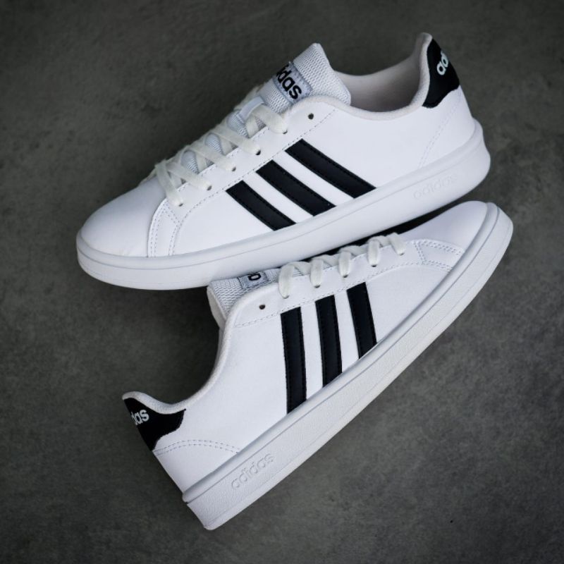 adidas basic white shoes