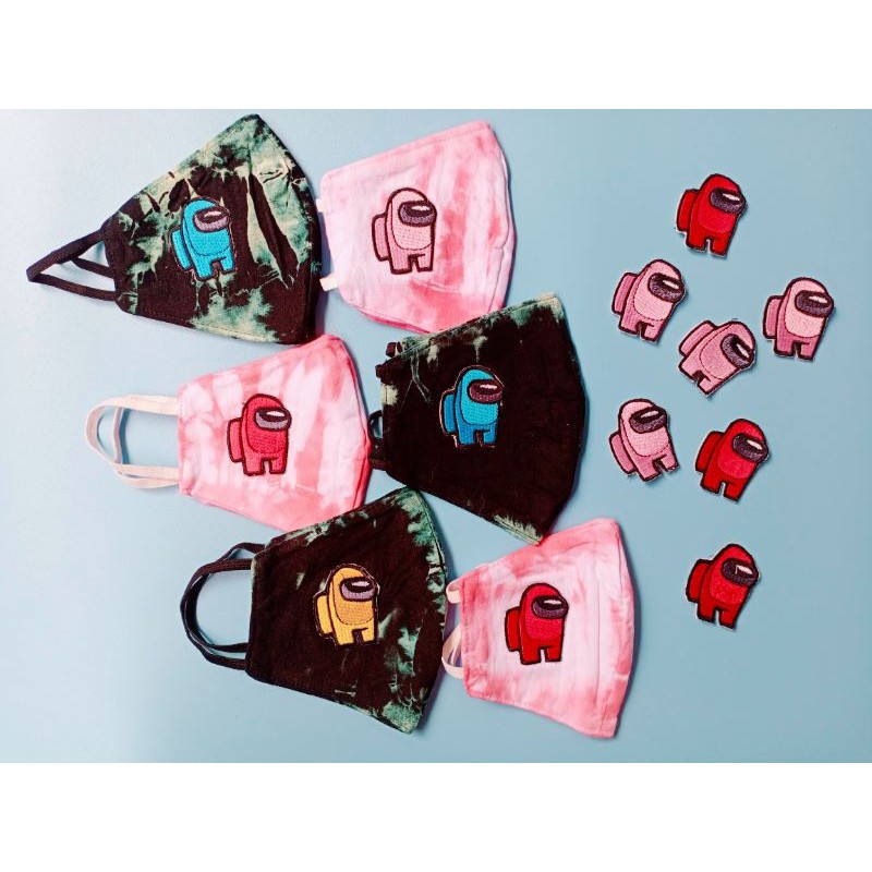 masker tie dye Among US  / masker bordir Among US earloop