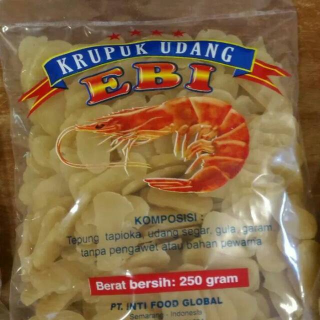 

KRUPUK UDANG EBI ISI 250 GR MENTAH