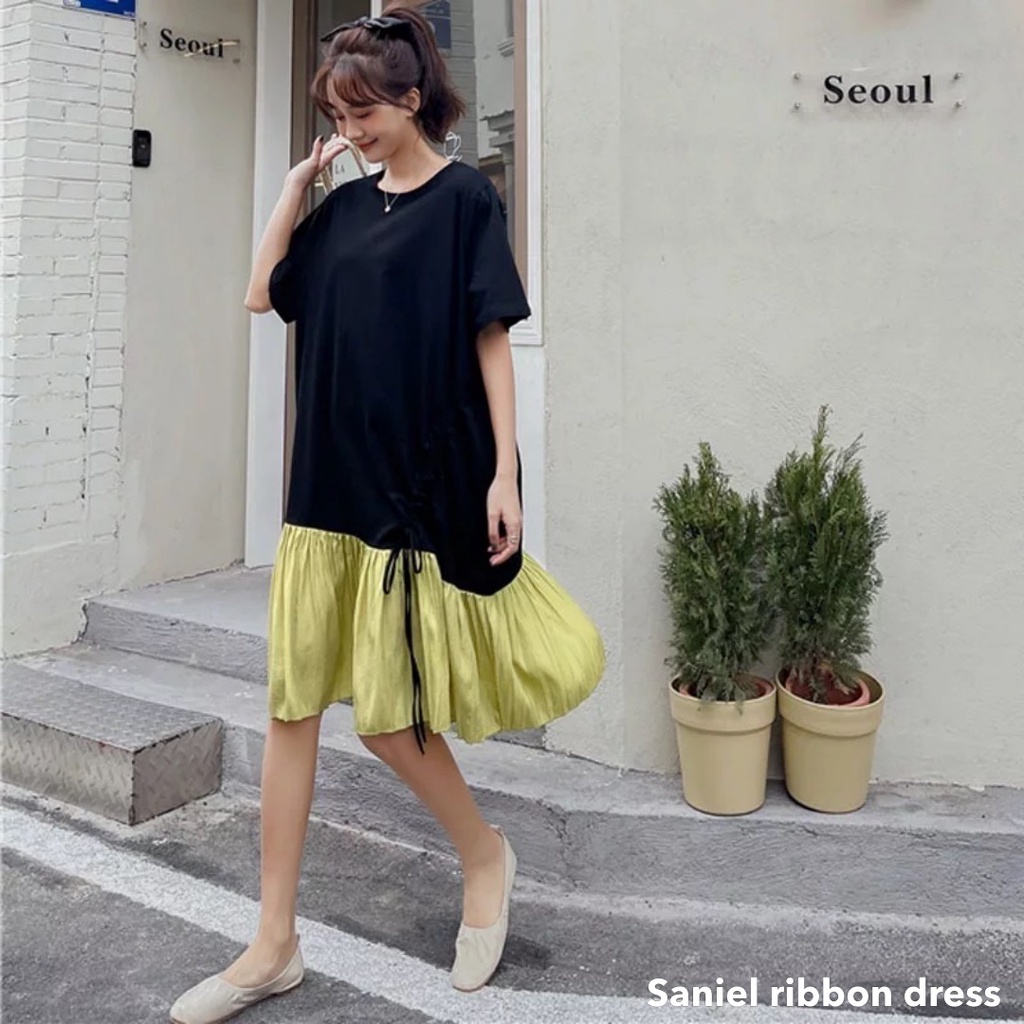 Saniel ribbon dress - Thejanclothes